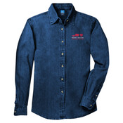 LSP10 Port & Company Ladies Long Sleeve Value Denim Shirt