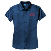 LSP11 Port & Company Ladies Short Sleeve Value Denim Shirt