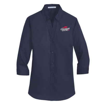 L665 Ladies 3/4 Sleeve SuperPro ™ Twill Shirt  Thumbnail