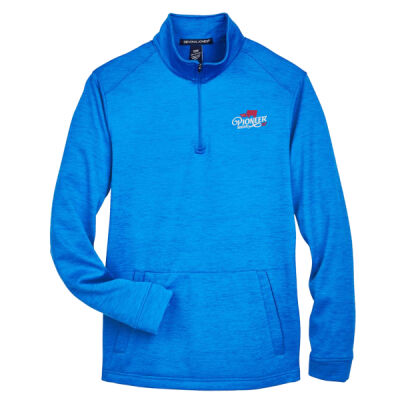 Devon & Jones Men's Newbury Mélange Fleece Quarter-Zip DG798  Thumbnail